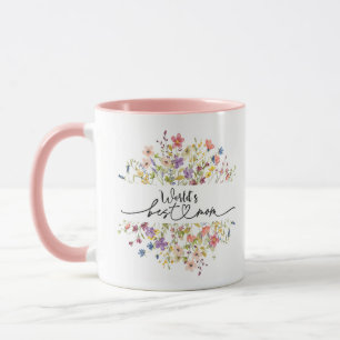 World's Best Mum Wildflower Photo Mothers Day Mug