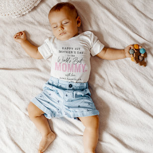 'Worlds Best Mummy' 1st Mother's Day Keepsake Baby Baby Bodysuit