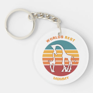 Worlds Best Mummy, Giraffes Key Ring