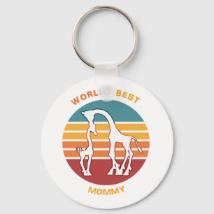 Worlds Best Mummy, Giraffes Key Ring