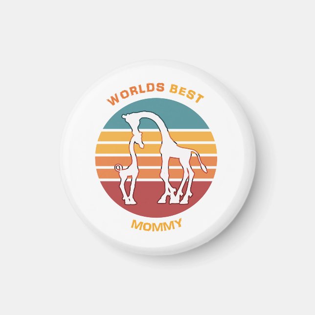 Worlds Best Mummy, Giraffes Magnet (Front)