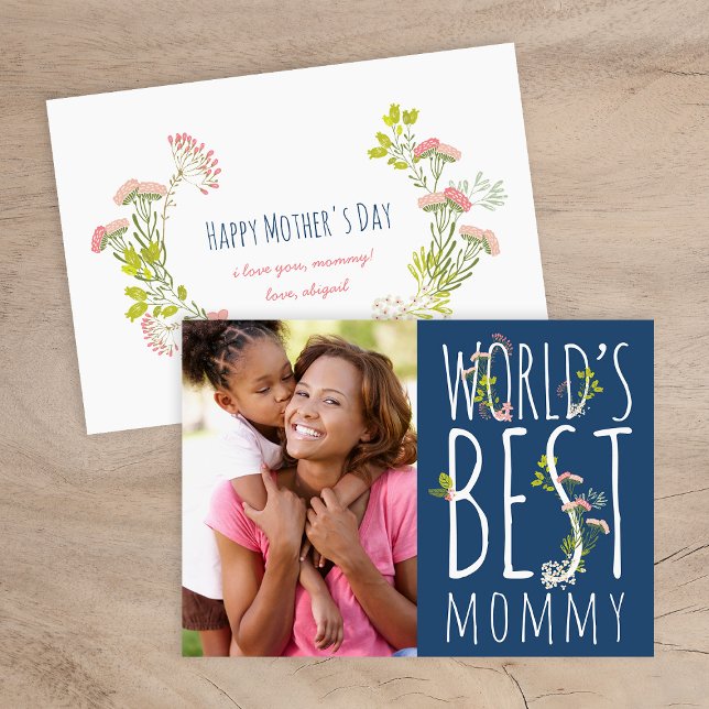 World's Best Mummy Mother's Day Photo Card (Creator Uploaded)