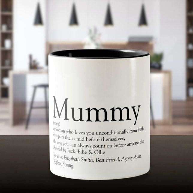 World's Best Mummy Mum Mum Definition Quote Two-Tone Coffee Mug (World's Best Mummy Mom Mum Definition Quote Two-Tone Coffee Mug)