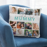 Worlds Best Mummy | Photo Collage Cushion<br><div class="desc">Are you searching for the perfect Mother's Day gift? Look no further than this unique 12-photo collage pillow! Show your love and appreciation for the special mothers, mummy, mothers, mamas, mums, mummy, and step or bonus parents in your life. Customise the pillow with a template that reads "World's Best Mummy"...</div>