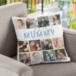 Worlds Best Mummy | Photo Collage Cushion<br><div class="desc">Are you searching for the perfect Mother's Day gift? Look no further than this unique 12-photo collage pillow! Show your love and appreciation for the special mothers, mummy, mothers, mamas, mums, mummy, and step or bonus parents in your life. Customise the pillow with a template that reads "World's Best Mummy"...</div>