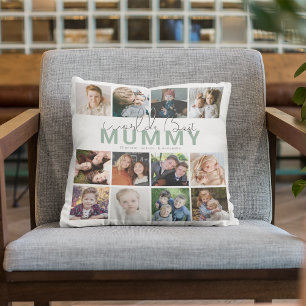 Worlds Best Mummy   Photo Collage Cushion