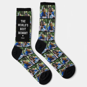 Worlds Best Mummy Photo Collage Socks