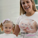 Worlds Best Mummy Photo T-Shirt<br><div class="desc">This stylish and modern t-shirt offers a one-of-a-kind way to show mum—or any mother figure in your life—just how much she means to you. The modern typography style text reads "WORLDS BEST MOMMY, " and you can add your favourite photo to make it extra special. You can also customise the...</div>