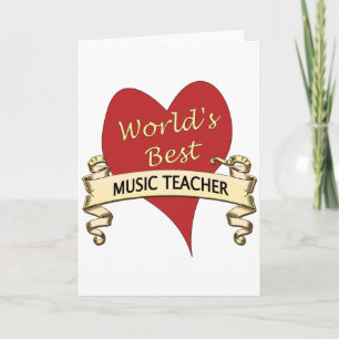 World's Best Music Teacher Card