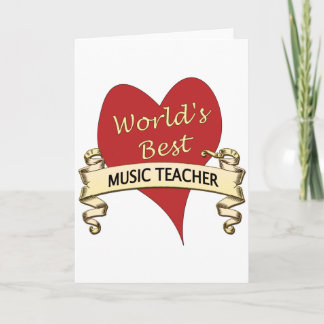 World's Best Music Teacher Card