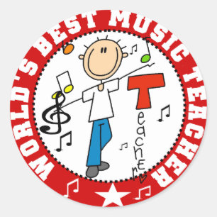 World's Best Music Teacher Classic Round Sticker