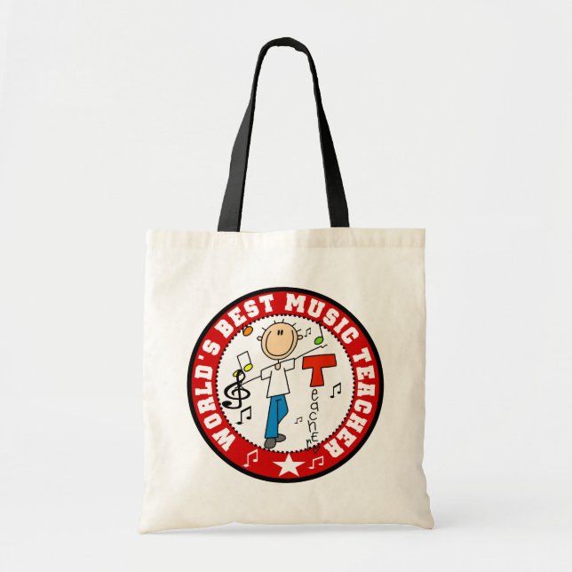 World's Best Music Teacher Tote Bag (Front)