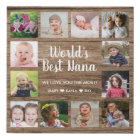 World's Best Nana Grandkids 12 Photo Collage