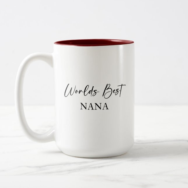 World's Best Nana & Most Loved Personalised Mug (Left)