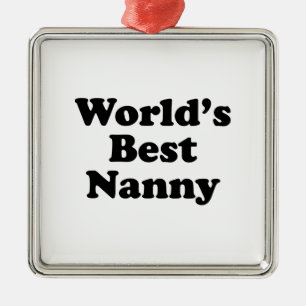 World's Best Nanny Metal Tree Decoration