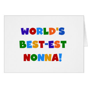 World's Best Nonna Bright Colours T-shirts and Gif