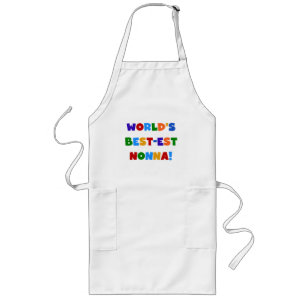 World's Best Nonna Bright Colours T-shirts and Gif Long Apron