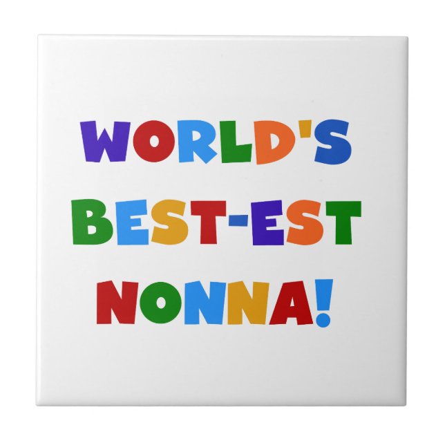 World's Best Nonna Bright Colours T-shirts and Gif Tile (Front)