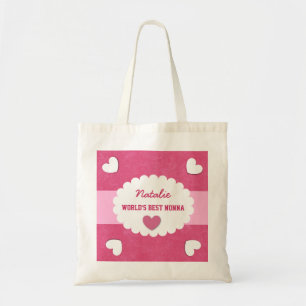 World's Best NONNA Custom Name Grandmother Gift Tote Bag