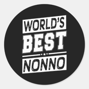 World'S Best Nonno Father'S Day Grandpa Classic Round Sticker