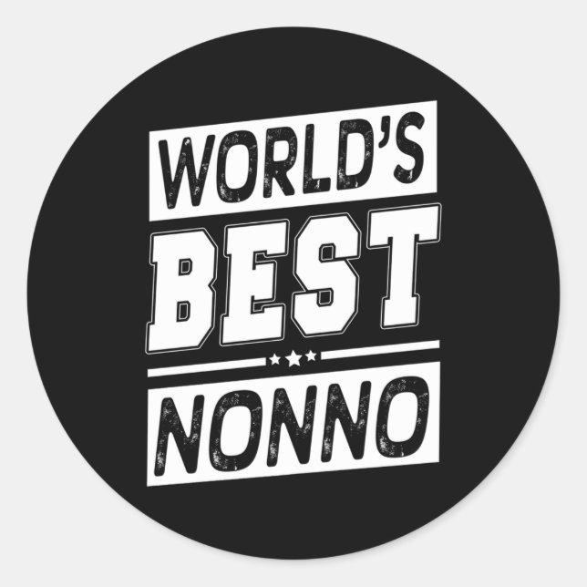 World'S Best Nonno Father'S Day Grandpa Classic Round Sticker (Front)