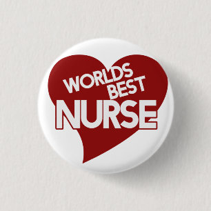 Worlds Best Nurse 3 Cm Round Badge