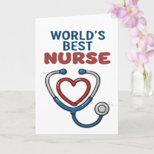 World's Best Nurse Appreciation Gift   Cute Stetho Card