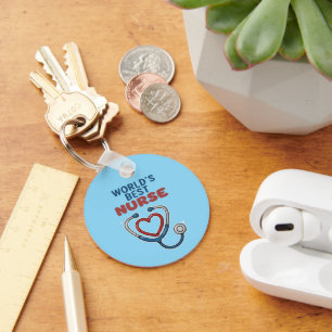 World's Best Nurse Appreciation Gift Cute Stetho Key Ring
