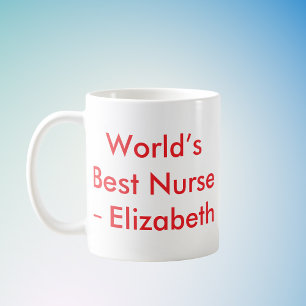 World's Best Nurse Custom Name Coffee Mug