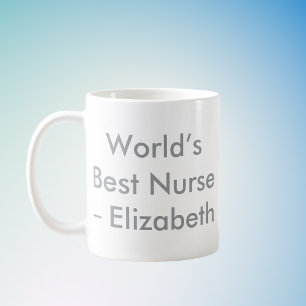 World's Best Nurse Custom Name Coffee Mug