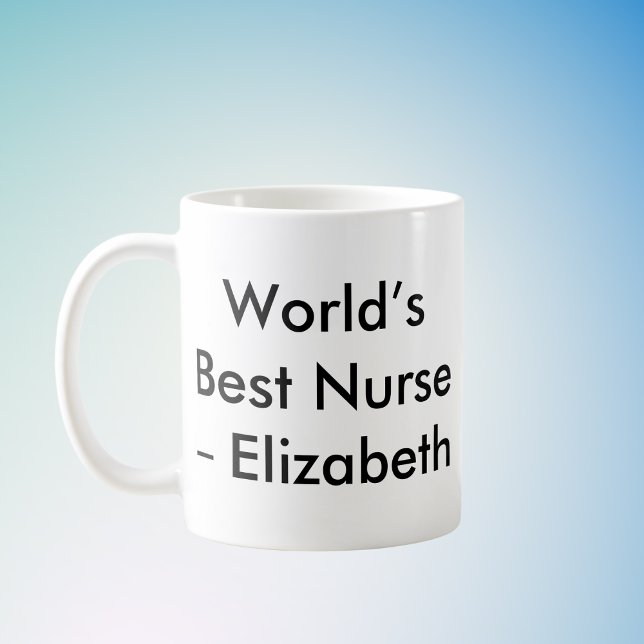 World's Best Nurse Custom Name Coffee Mug (Creator Uploaded)