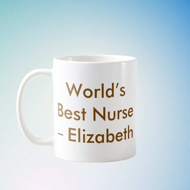World's Best Nurse Custom Name Coffee Mug (Creator Uploaded)