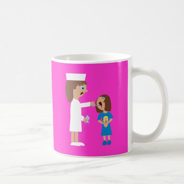 World's Best Nurse Cute Cartoon Nurse & Child Coffee Mug (Right)