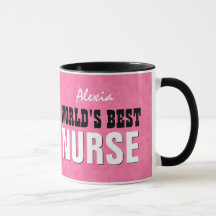World's Best NURSE Pink Grunge V24