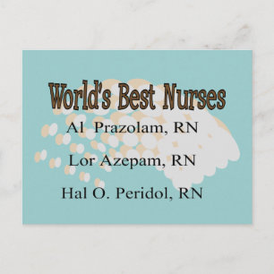 "World's Best Nurses" --Hilarious Nurse Gifts Postcard