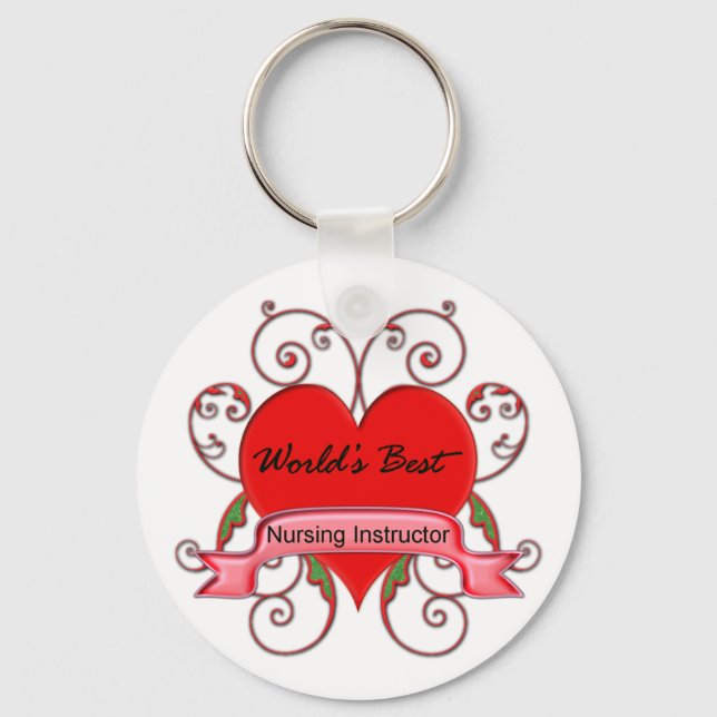 World's Best Nursing Instructor Key Ring (Front)