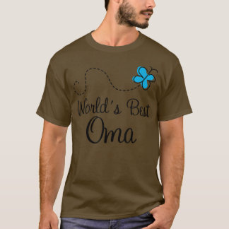 Worlds Best Oma Grandma Butterfly Mothers Day T-Shirt