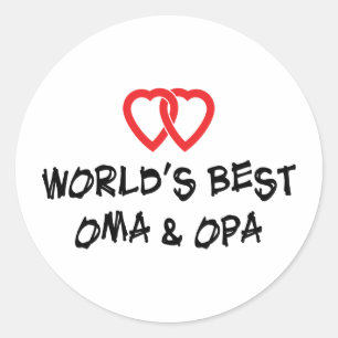 World's Best Oma & Opa Classic Round Sticker