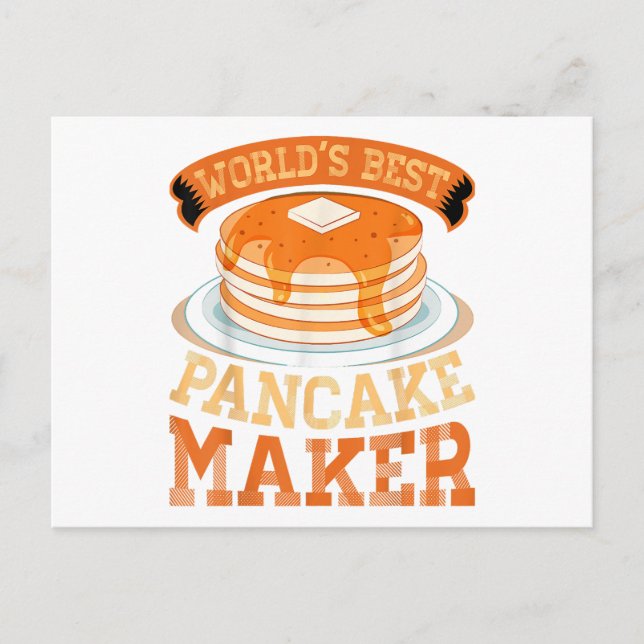 World's Best Pancake Maker - Funny Pancake Maker Postcard (Front)