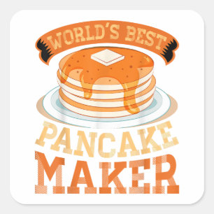 World's Best Pancake Maker - Funny Pancake Maker Square Sticker