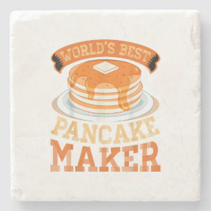 World's Best Pancake Maker - Funny Pancake Maker Stone Coaster