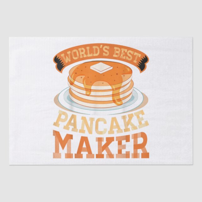 World's Best Pancake Maker - Funny Pancake Maker Tissue Paper (Front)