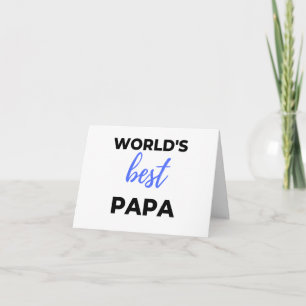 World's Best Papa bl Holiday Card