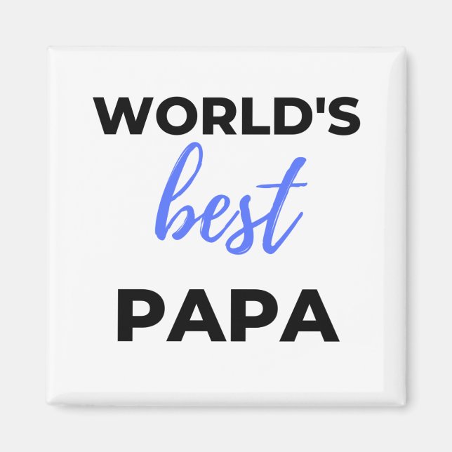 World's Best Papa bl Magnet (Front)