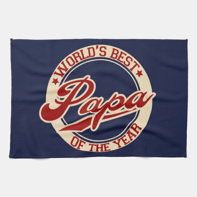 World's Best Papa Tea Towel (Horizontal)