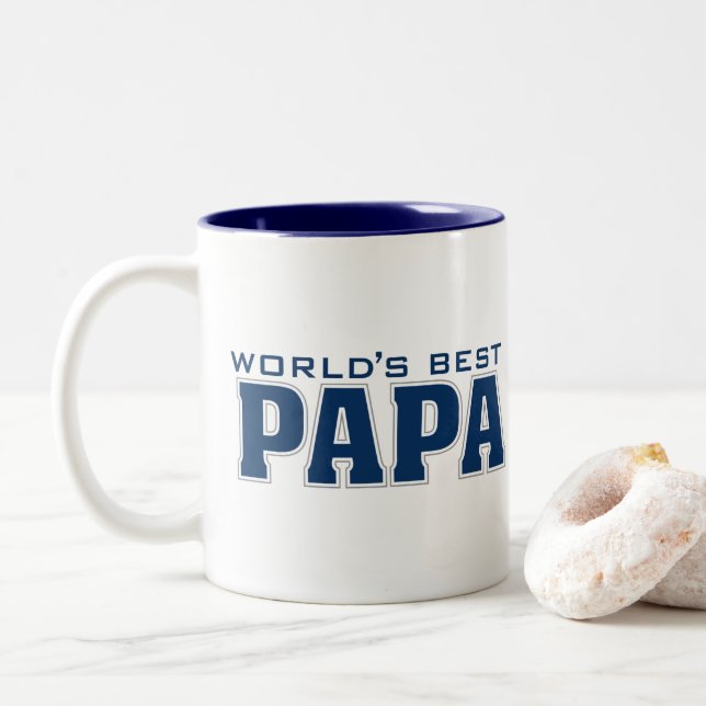 World's Best Papa Two-Tone Coffee Mug (With Donut)