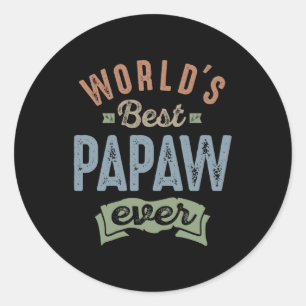 Worlds Best Papaw Classic Round Sticker