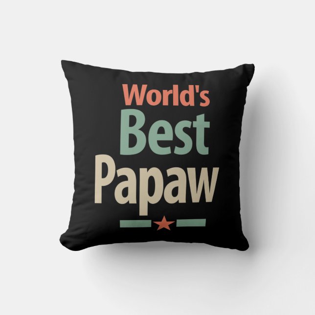 World's Best Papaw | Father Gift Cushion (Front)