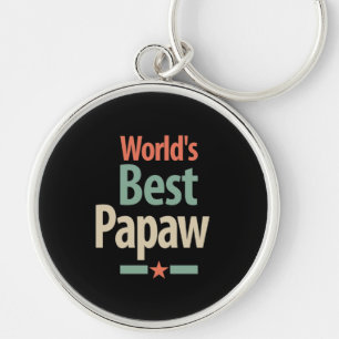 World's Best Papaw Father Gift Key Ring