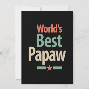 World's Best Papaw   Father Gift Thank You Card